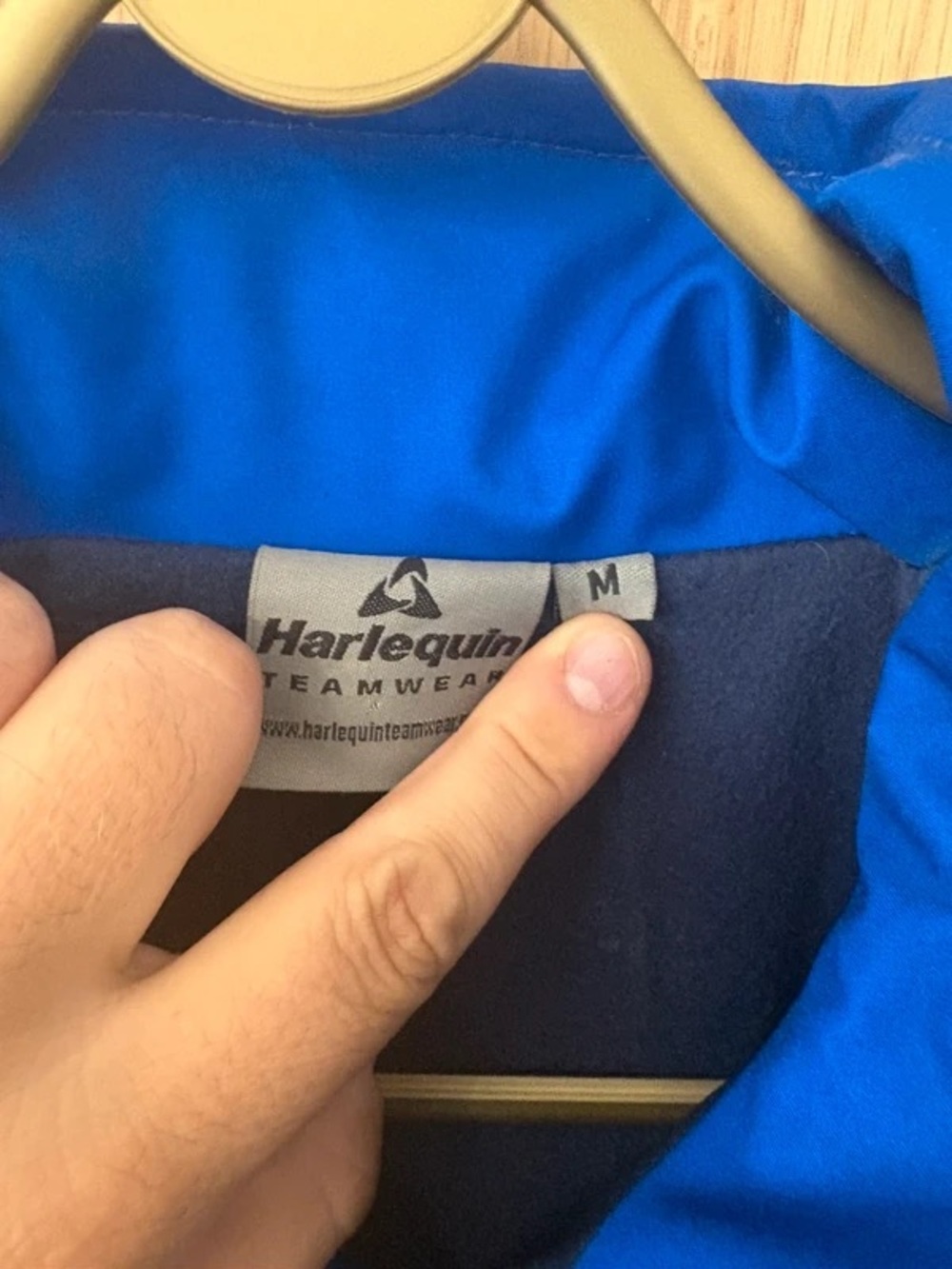 Men's Blue Racing Logo Performance Jacket - Picture 2 of 3